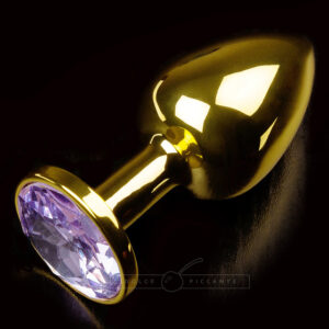 Dolce Piccante: Jewellery Plug, Purple Diamond, gold, small