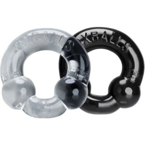 Oxballs: Ultraballs, 2 Piece Cockring Set, black/transparent