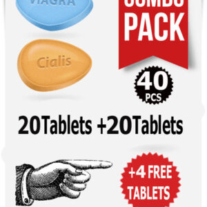 VIAGRA 100MG + CIALIS 20MG COMBO PACK 20+20 40PCS +4FREE