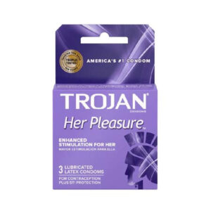 Trojan Her Pleasure Condoms - Box of 3