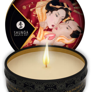 Shunga: Mini Massage Candle, Romance, Sparkling Strawberry Wine