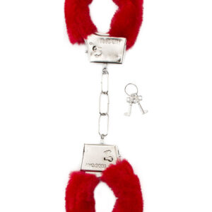 Shots Toys: Furry Handcuffs, red