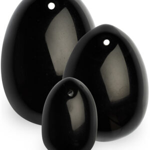 La Gemmes: Yoni Egg Set, Black Obsidian (S-M-L)
