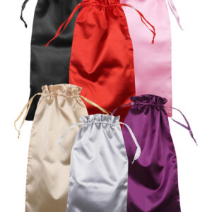 Satin storage bag, 45 x 19.5 cm, black