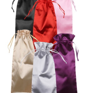 Satin storage bag, 37 x 14.5 cm, black