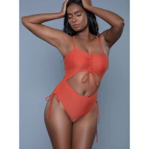 Be Wicked Paisley One-Piece Swimsuit BW2403-RUST