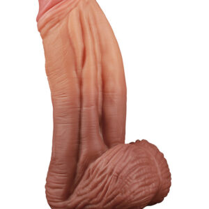 LoveToy: Dual-Layered Silicone Cock, 25 cm, dark
