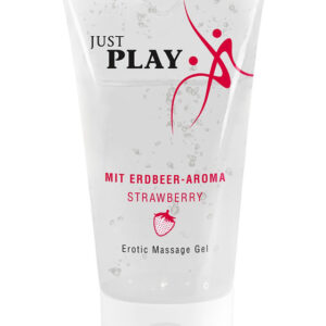 Just Play: Erotic Massage Gel, Strawberry, 50 ml