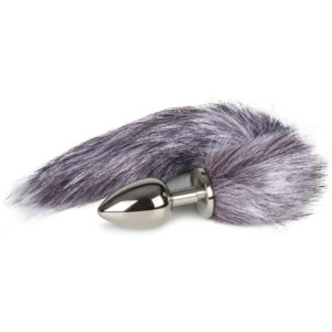 EasyToys: Fox Tail Plug No. 4, large, silver/grey