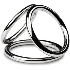 Sinner: Triad Champer Metal Cock and Ball Ring, medium