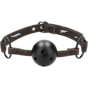 Ouch!: Breathable Ball Gag with Denim Straps