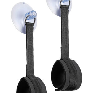 Ouch!: Velvet Wrist Cuffs with Suction Cup, 2-pack