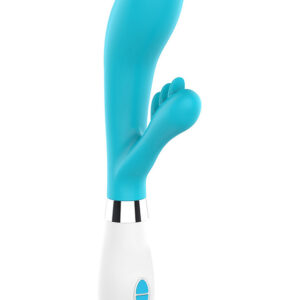 Luminous: Agave, Ultra Soft Silicone Rabbit Vibrator, turquoise