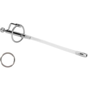 Ouch!: Urethral Sounding, Steel Dilator Stick with Ring, 7.6 mm