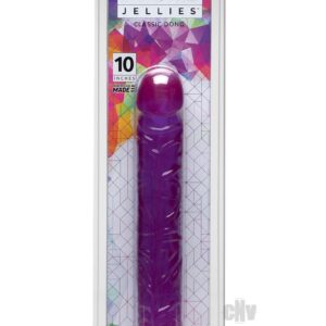 Crystal Jellies 10'' Classic Dildo - Purple