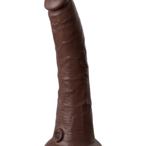 King Cock Elite: Dual Density Silicone Vibrating Cock, 21 cm, dark