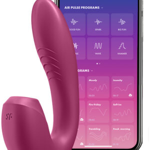 Satisfyer Connect: Sunray, Air Pulse Stimulator + Vibration, berry
