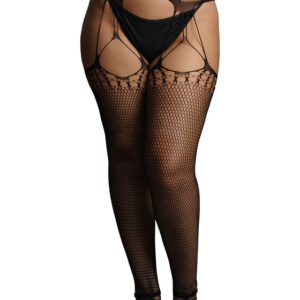 Le Désir: Shredded Suspender Pantyhose, One Size Plus