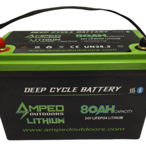24V 80Ah Trolling Motor Lithium Battery (LiFePO4) - Bluetooth - IP67 Waterproof - Heated