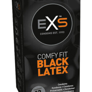 EXS Black Latex: Condoms, 12-pack