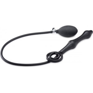 Master Series: Devil's Rattle, Inflatable Plug with Cock & Ball Ring