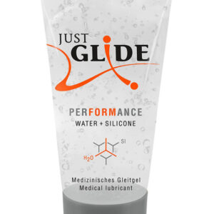 Just Glide: Performance, Water- och Silicone-based Lubricant, 20 ml