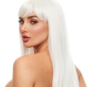 Pleasure Wigs: Amber White Peruk, glow-in-the-dark