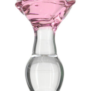 Pillow Talk: Rosy, Luxurious Glass Anal Plug with Bonus Bullet