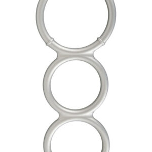 You2Toys: Metallic Silicone Triple Cock and Ball Ring