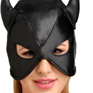 Master Series: Dungeon Demon, Bondage Mask with Horns