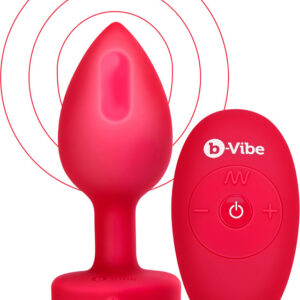 B-Vibe: Vibrating Heart, Remote Control Plug, red