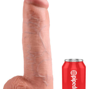 King Cock: Realistic Dildo with Balls, 31 cm, light