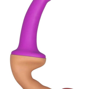 LoveToy: Holy Dong, Double-Ended Strap-On Dildo, purple/light