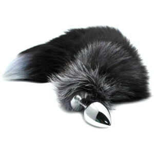 Alive: Black & White Fox Tail, M