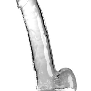 King Cock Clear: Dildo with Balls, 25 cm, transparent