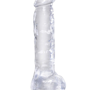 King Cock Clear: Dildo with Balls, 22 cm, transparent