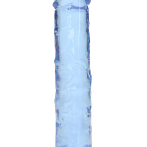 RealRock: Crystal Clear Straight Realistic Dildo, 14.5 cm, blue