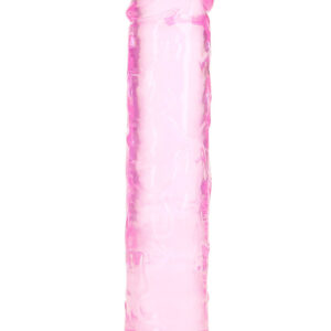 RealRock: Crystal Clear Straight Realistic Dildo, 18 cm, pink