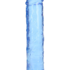 RealRock: Crystal Clear Straight Realistic Dildo, 20 cm, blue