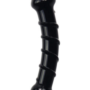 LoveToy: Glass Romance Spiral Dildo, black