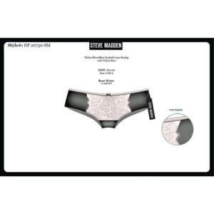 Steve Madden Microfiber Eyelash Lace Boyleg with Velvet Bow