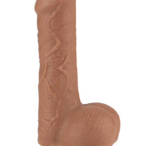 LoveToy: Sliding-Skin Dildo, 18 cm, brown