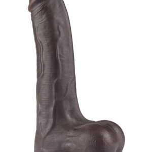LoveToy: Sliding-Skin Dildo, 22 cm, dark