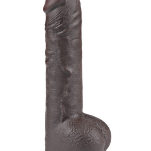 LoveToy: Sliding-Skin Dildo, 24 cm, dark