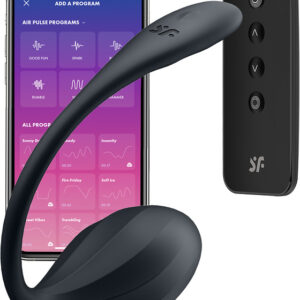 Satisfyer Connect: Ribbed Petal, Wearable Vibrator, black