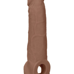 RealRock Skin: Penis Extender with Rings, 22 cm, brown
