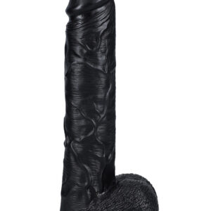 RealRock: Extra Long Realistic Dildo, 38 cm, black