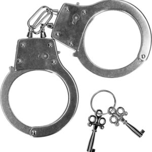 Ouch!: Metal Hand Cuffs, silver