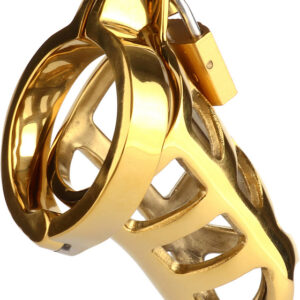 Mr Steel: Brutal Chastity Cage, gold
