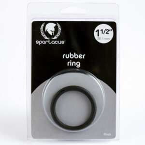 Spartacus 1.5'' Rubber Cock Ring - Black